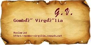 Gombó Virgília névjegykártya